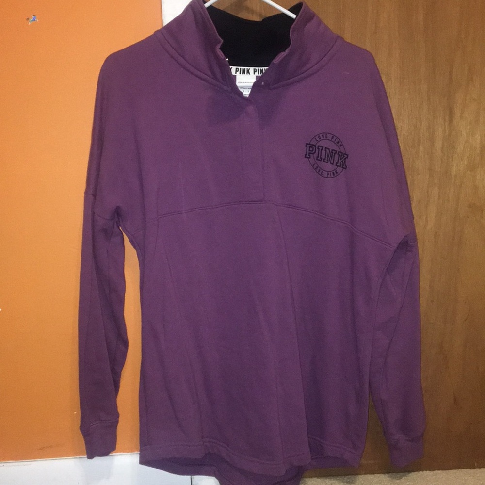 Victoria’s Secret PINK Purple Varsity Quarter Zip